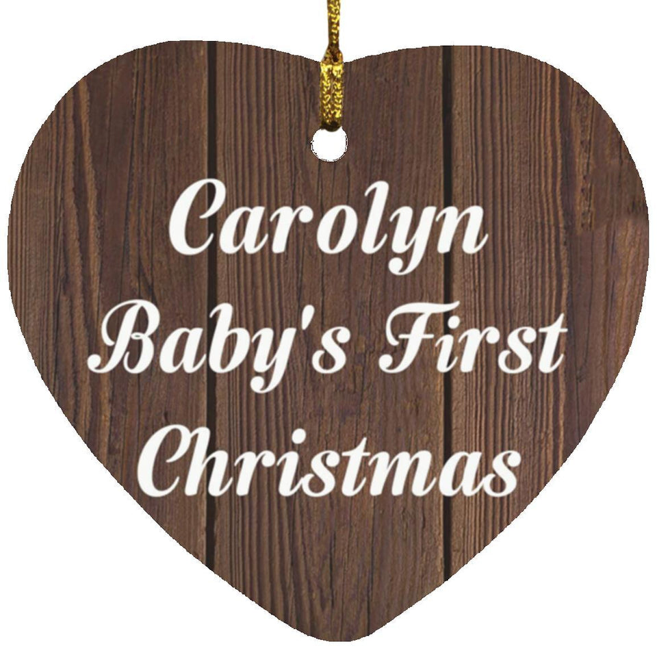 Carolyn Baby's First Christmas - Heart Ornament D