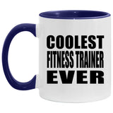 Coolest Fitness Trainer Ever - 11oz Accent Mug Purple
