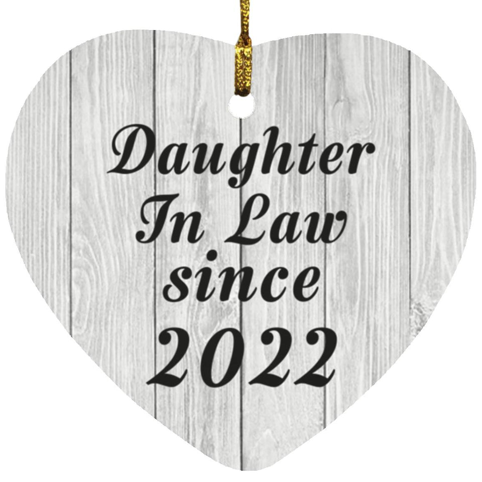 Daughter In Law Since 2022 - Heart Ornament F