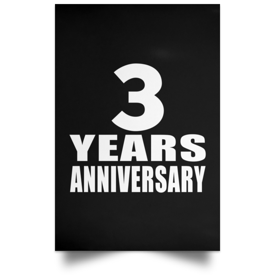 3rd Anniversary 3 Years Anniversary - Poster Portrait