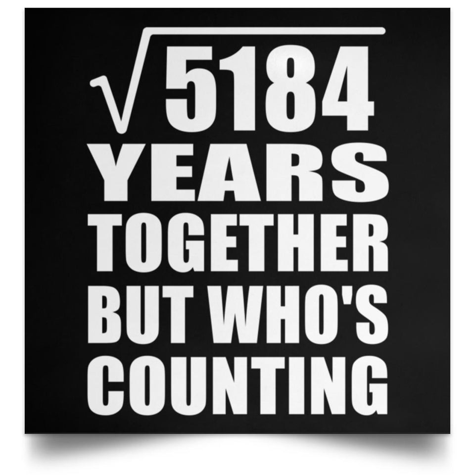 72nd Anniversary Square Root of 5184 Years Who's Counting - Poster Square