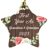 First Year As Grandma & Grandpa 2023 - Star Ornament A
