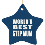 World's Best Step Mum - Star Ornament