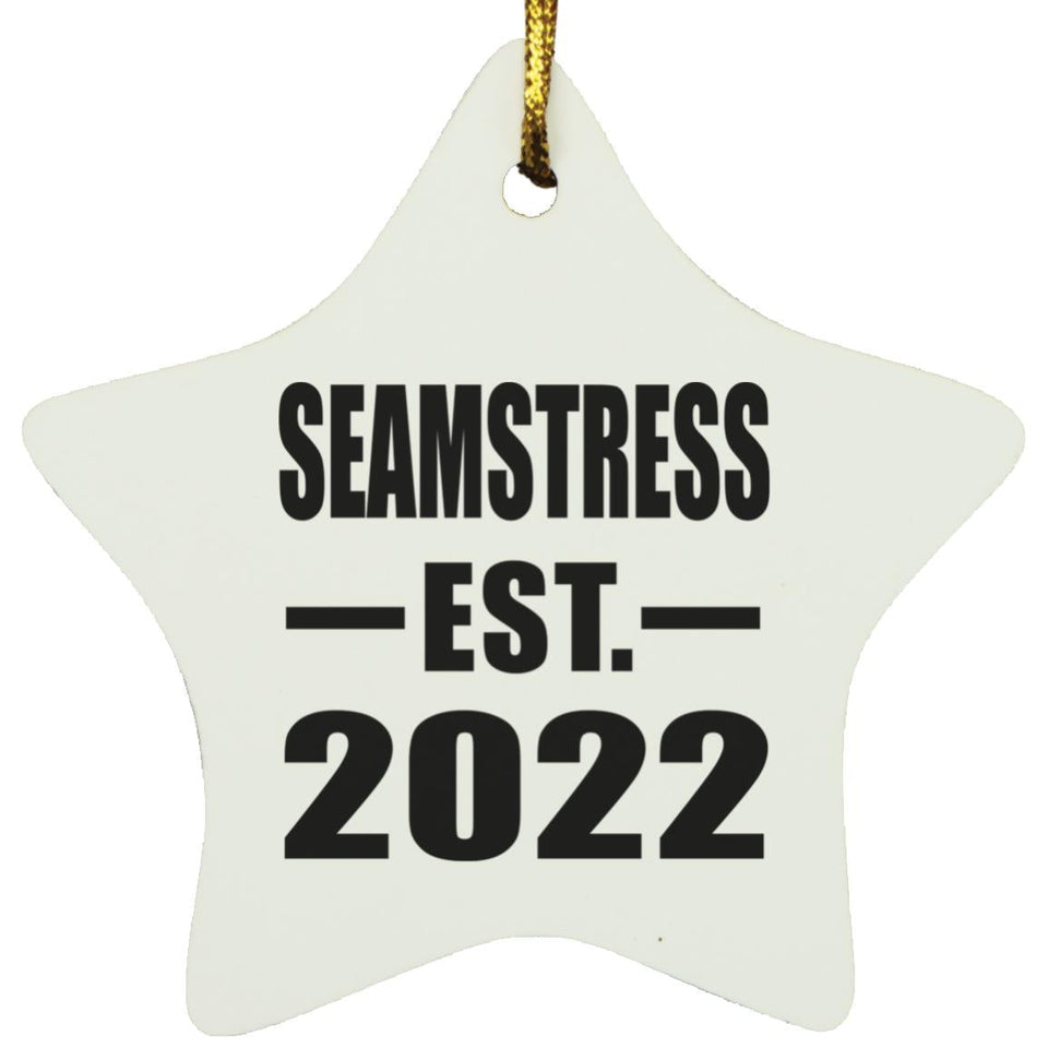 Seamstress Established EST. 2022 - Star Ornament