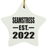 Seamstress Established EST. 2022 - Star Ornament