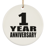1st Anniversary 1 Year - Circle Ornament
