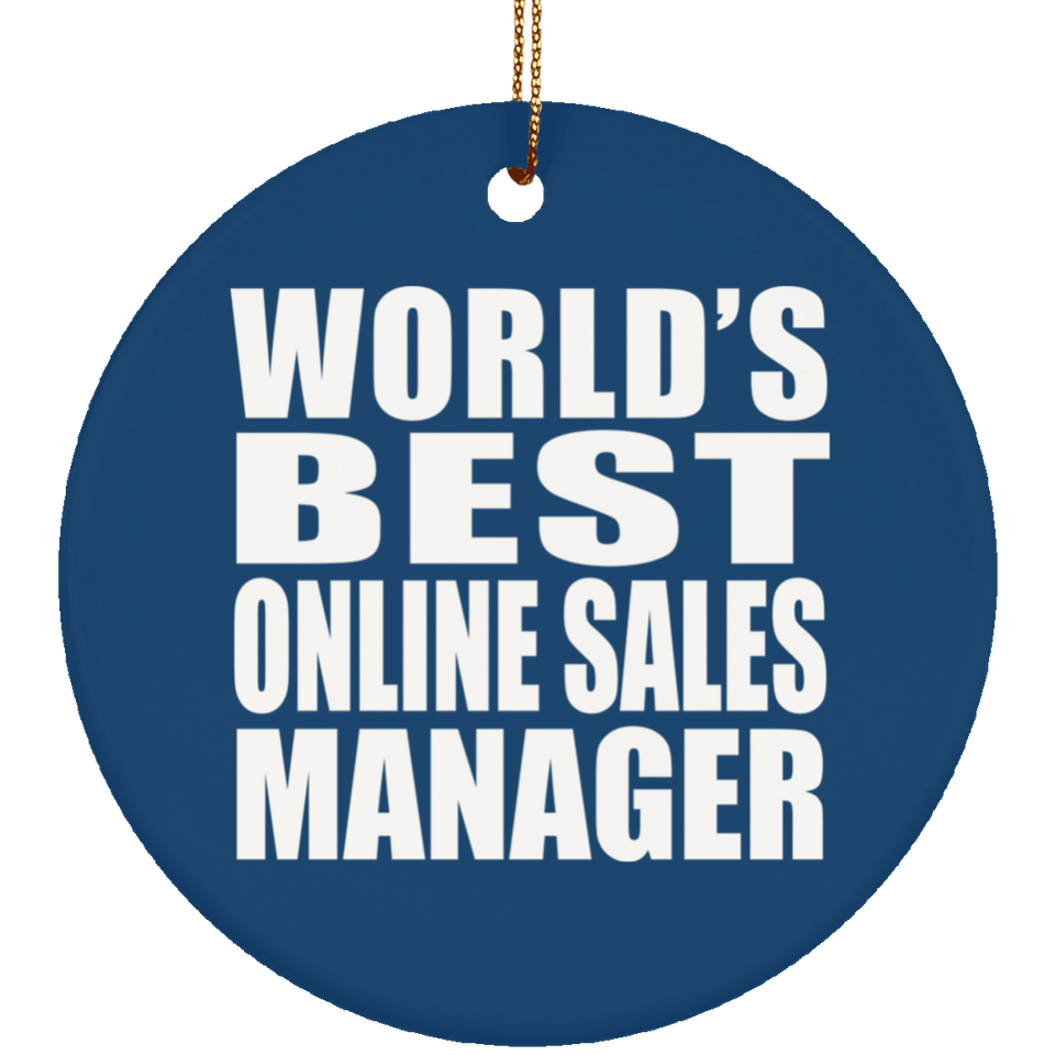 World's Best Online Sales Manager - Circle Ornament
