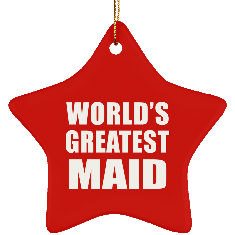 World's Greatest Maid - Star Ornament