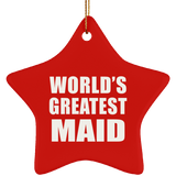 World's Greatest Maid - Star Ornament