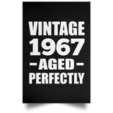 57th Birthday Vintage 1967 Aged Perfectly - Poster Portrait