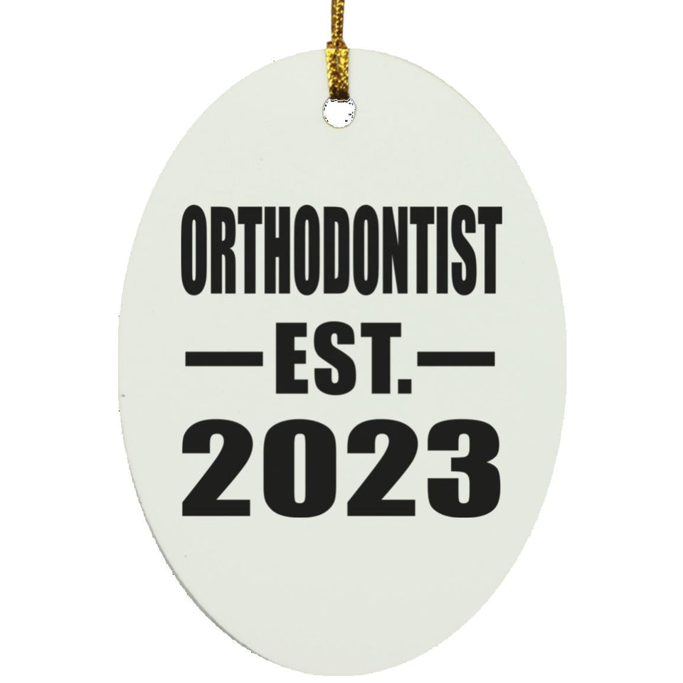 Orthodontist Established EST. 2023 - Oval Ornament