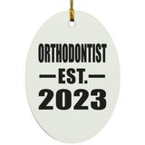 Orthodontist Established EST. 2023 - Oval Ornament