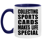 Collecting Sports Cards Makes Life Special - 11oz Accent Mug Purple