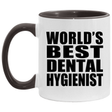 World's Best Dental Hygienist - 11oz Accent Mug Black