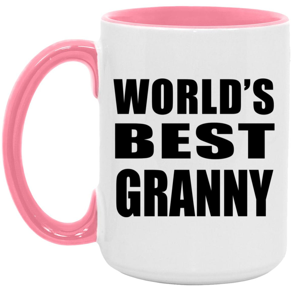 World's Best Granny - 15oz Accent Mug Pink