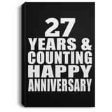 Happy 27th Anniversary 27 Years & Counting - Canvas Portrait