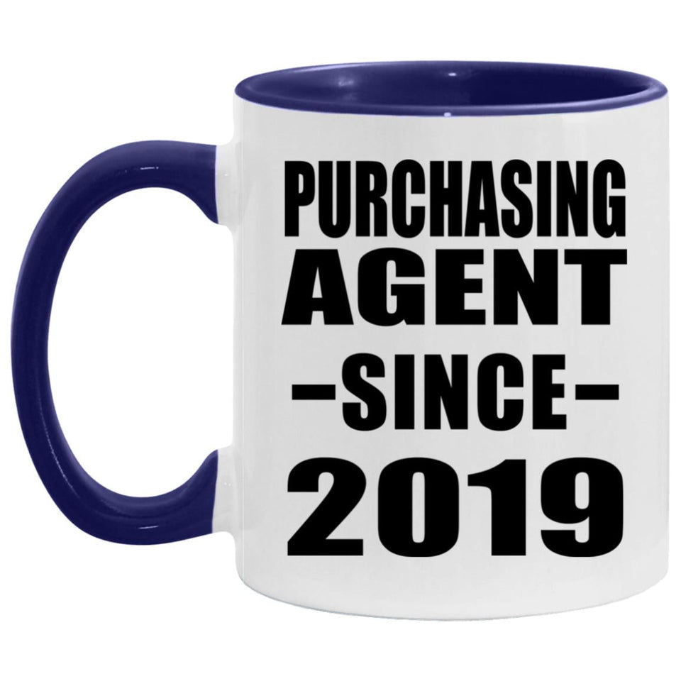 Purchasing Agent Since 2019 - 11oz Accent Mug Purple