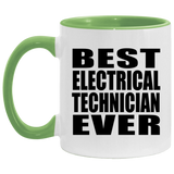 Best Electrical Technician Ever - 11oz Accent Mug Green