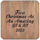 First Christmas As An Amazing Gf & Bf 2023 - Drink Coaster C