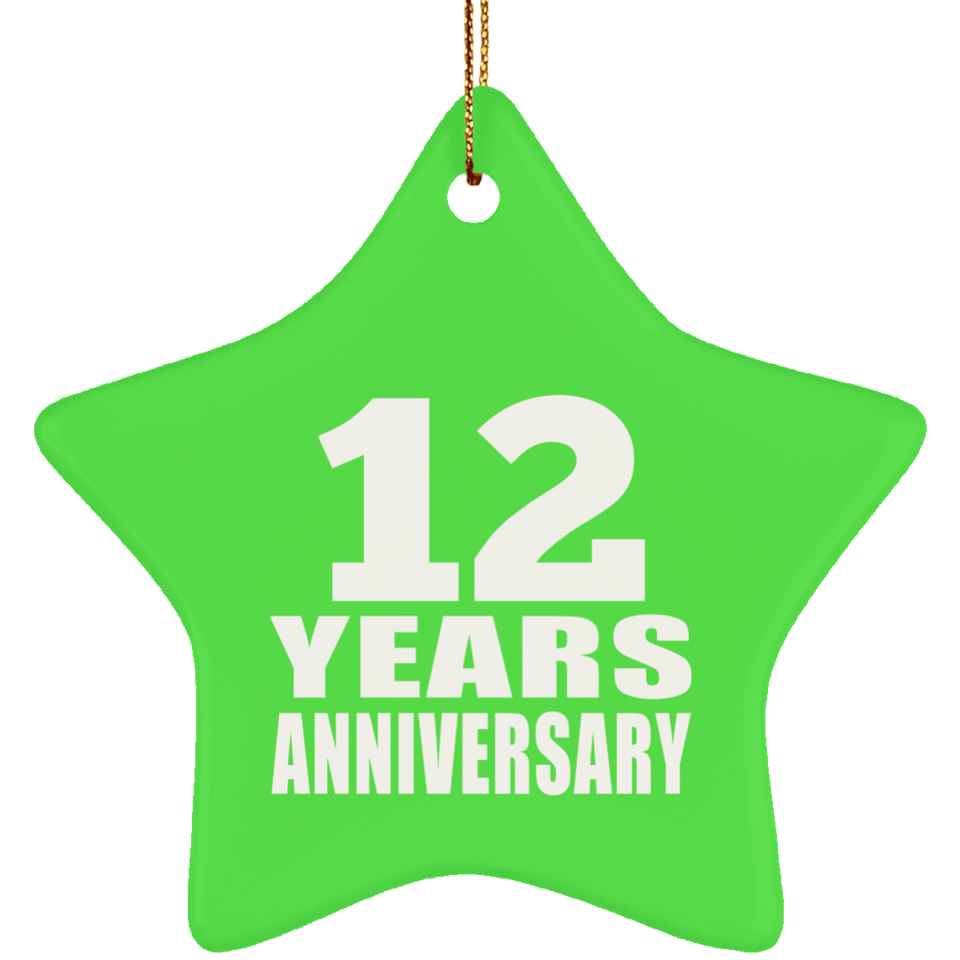 12th Anniversary 12 Years - Star Ornament