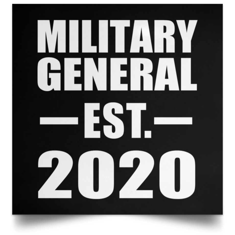 Military General Established EST. 2020 - Poster Square