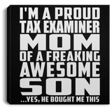 Proud Tax Examiner Mom Of Awesome Son - Canvas Square