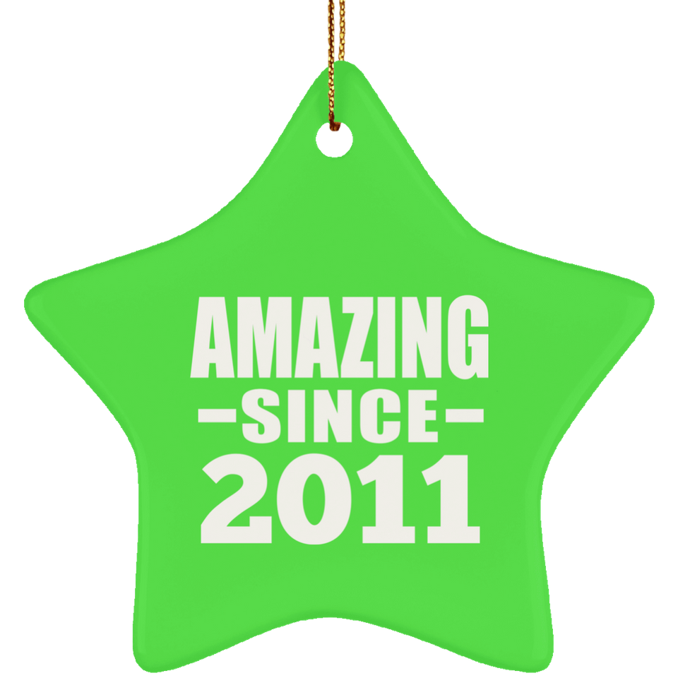 12th Birthday Amazing Since 2011 - Star Ornament
