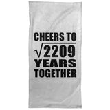 47th Anniversary Cheers To Square Root of 2209 Years Together - Hand Towel