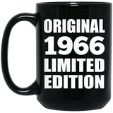 58th Birthday Original 1966 Limited Edition - 15oz Coffee Mug Black