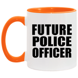 Future Police Officer - 11oz Accent Mug Orange