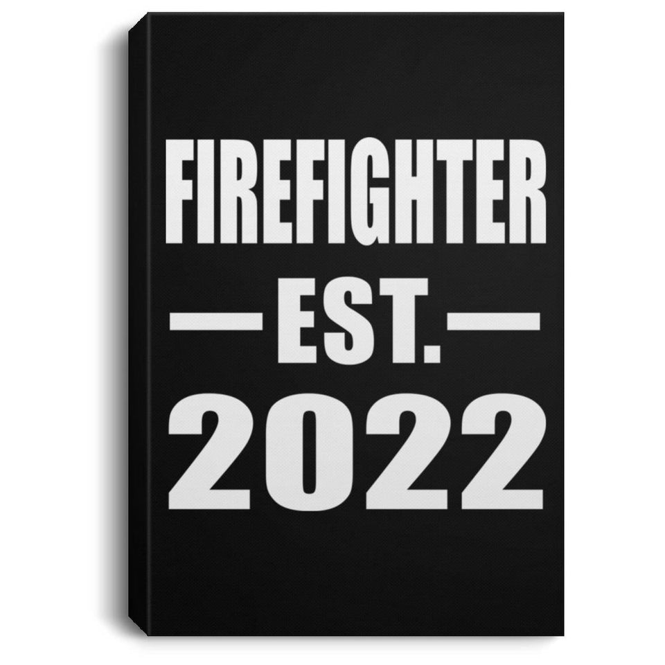 Firefighter Established EST. 2022 - Canvas Portrait
