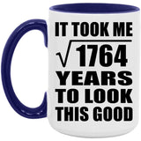 42nd Birthday Took Square Root of 1764 Years To Look Good - 15oz Accent Mug Purple