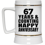 Happy 67th Anniversary 67 Years & Counting - Beer Stein