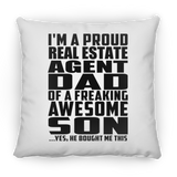 Proud Real Estate Agent Dad Of Awesome Son - Throw Pillow