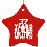 37th Anniversary 37 Years Of Being Mr Perfect - Star Ornament