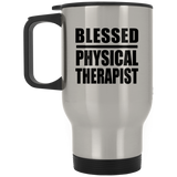 Blessed Physical Therapist - Silver Travel Mug