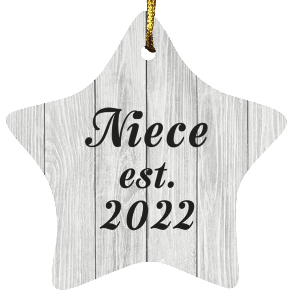 Niece Established Est. 2022 - Star Ornament F