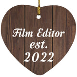 Film Editor Established Est. 2022 - Heart Ornament D