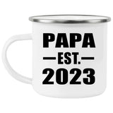 Papa Established EST. 2023 - 12oz Camping Mug