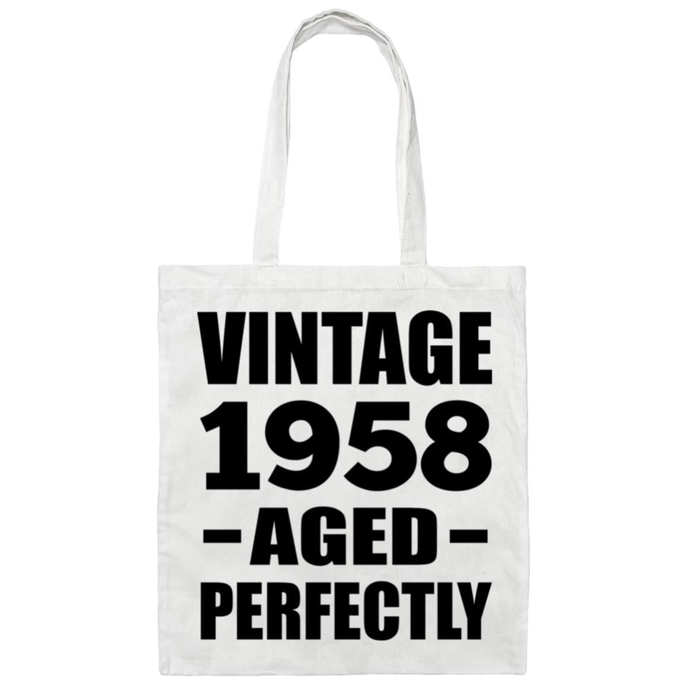 66th Birthday Vintage 1958 Aged Perfectly - Tote Bag White