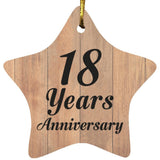 18th Anniversary 18 Years Anniversary - Star Ornament C
