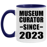 Museum Curator Since 2023 - 11oz Accent Mug Purple