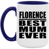 Florence Best Mum Ever - 15oz Accent Mug Purple