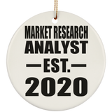 Market Research Analyst Established EST. 2020 - Circle Ornament