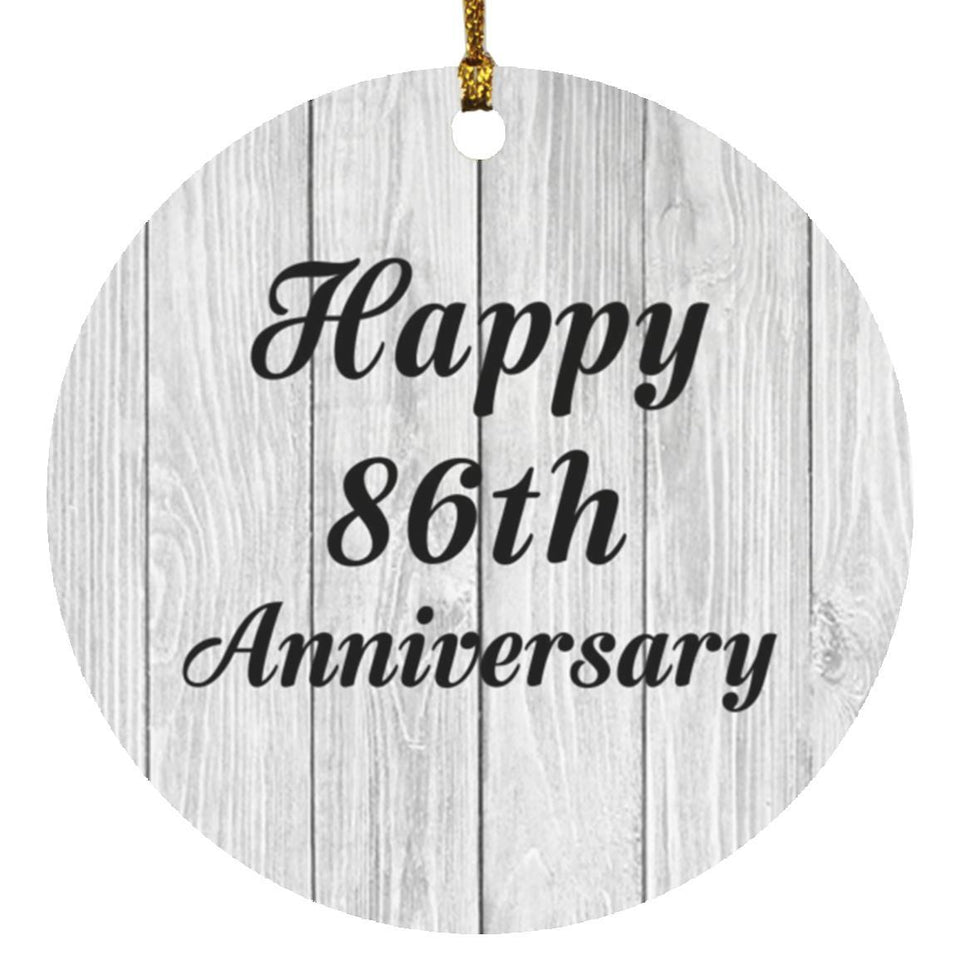 Happy 86th Anniversary - Circle Ornament F