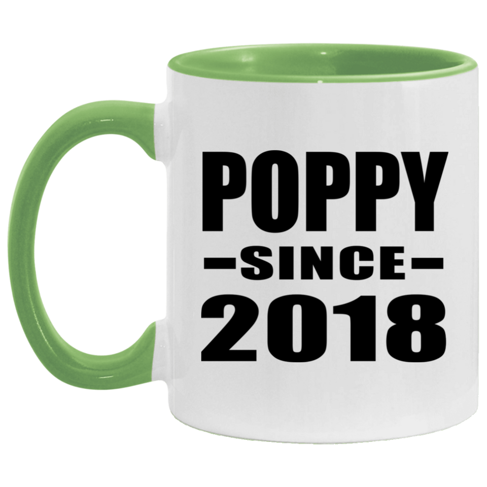 Poppy Since 2018 - 11oz Accent Mug Green
