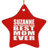 Suzanne Best Mom Ever - Star Ornament