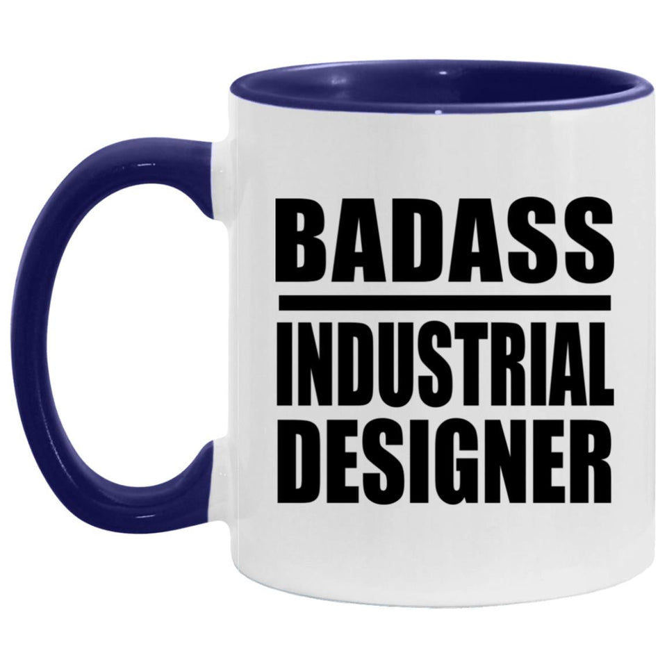 Badass Industrial Designer - 11oz Accent Mug Purple