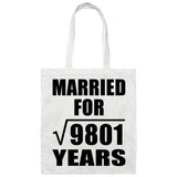 99th Anniversary Married For Square Root of 9801 Years - Tote Bag White