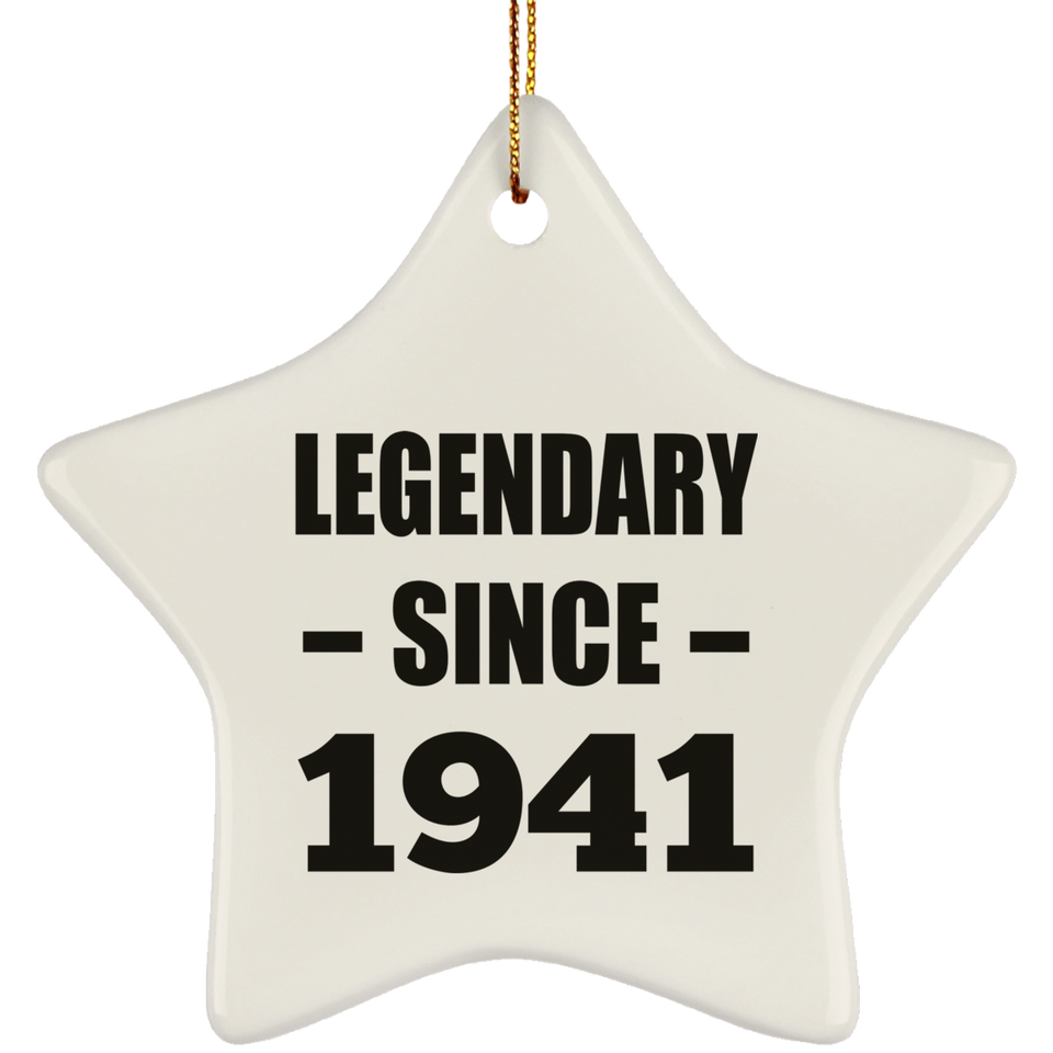 83rd Birthday Legendary Since 1941 - Star Ornament